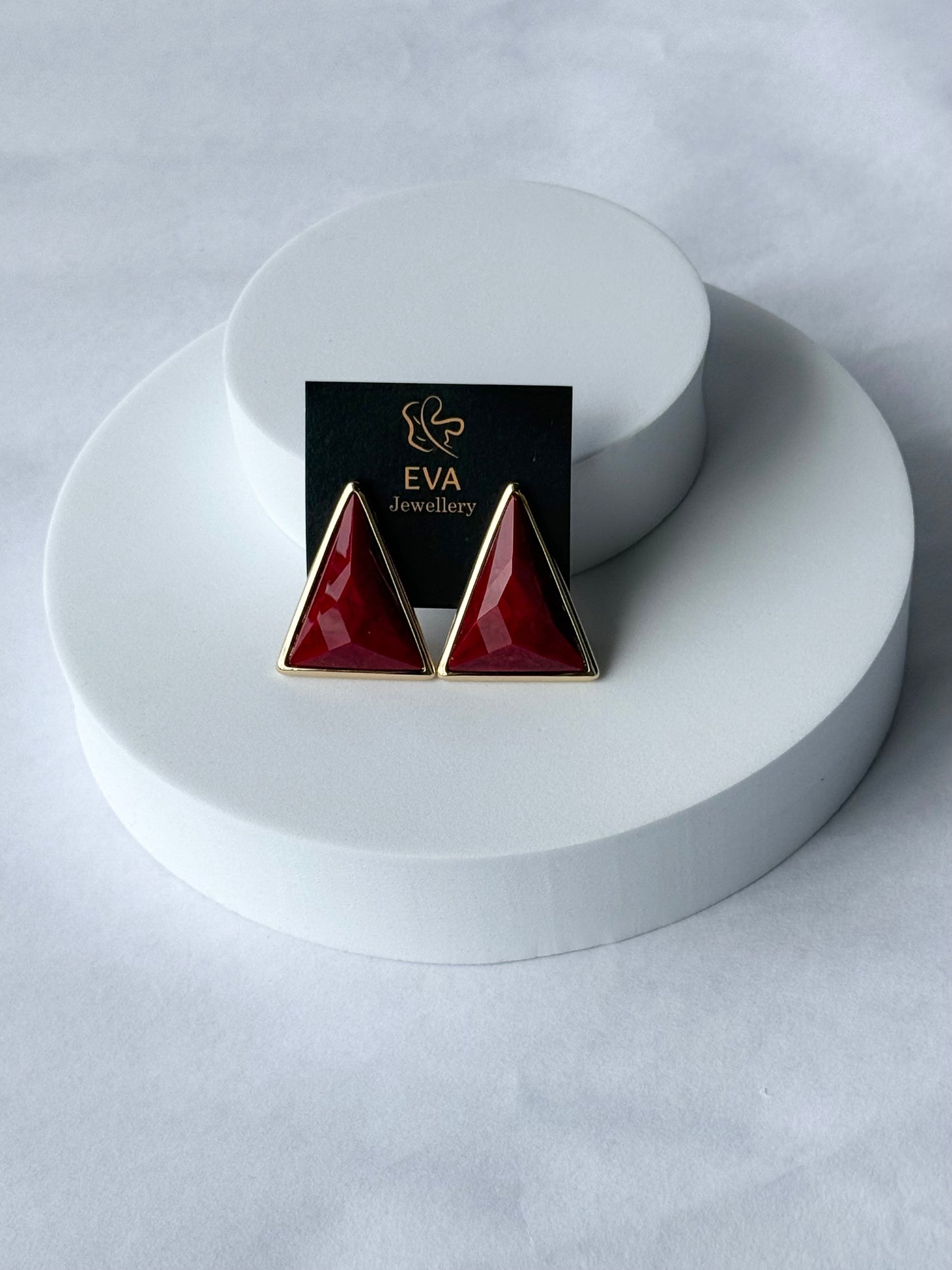 Geometric Triangle Stud Earrings for Women – Anti-Tarnish