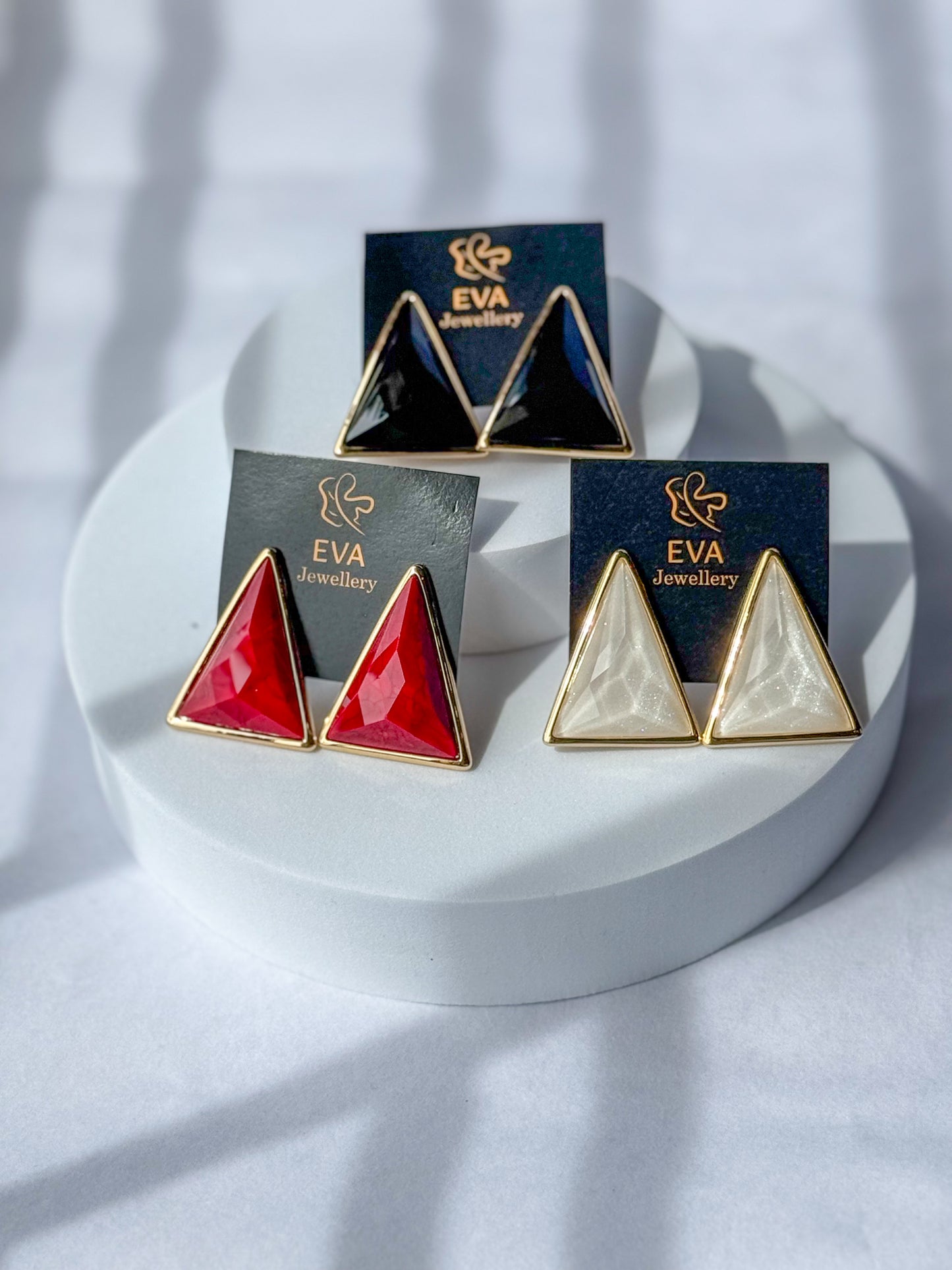Geometric Triangle Stud Earrings for Women – Anti-Tarnish