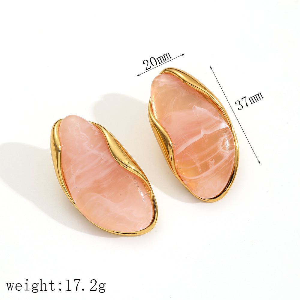 Molten Gemstone Studs