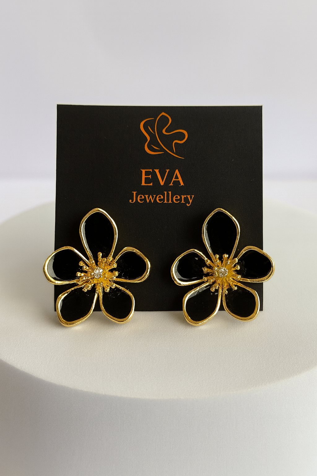 Anti-Tarnish Enamel Flower Stud Earrings – Lightweight Everyday Jewelry