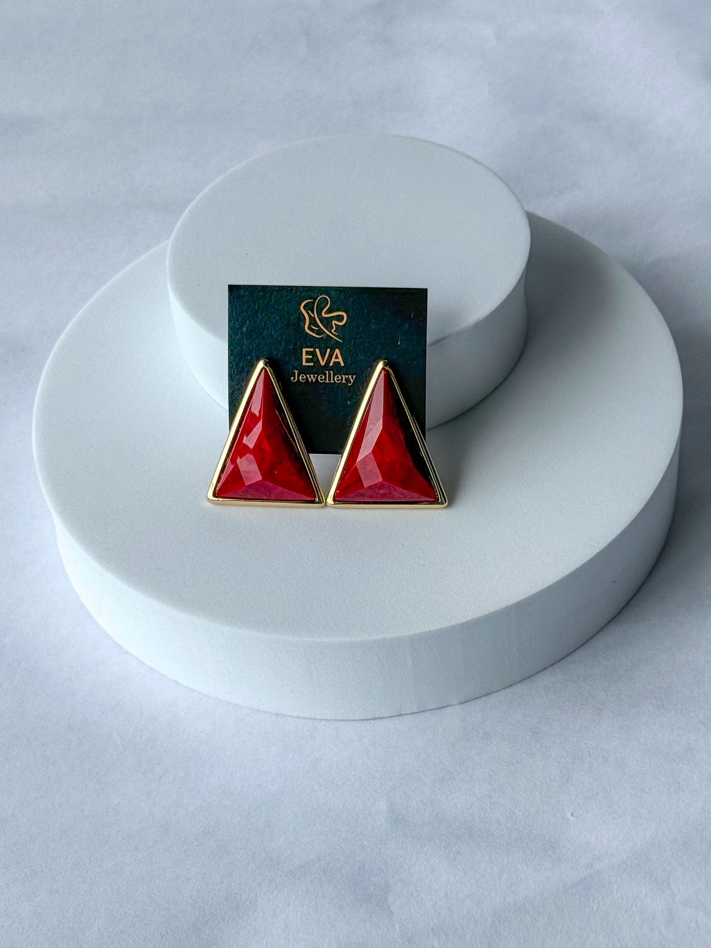 Geometric Triangle Stud Earrings for Women – Anti-Tarnish