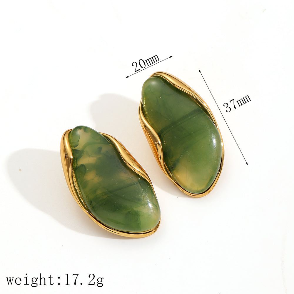 Molten Gemstone Studs