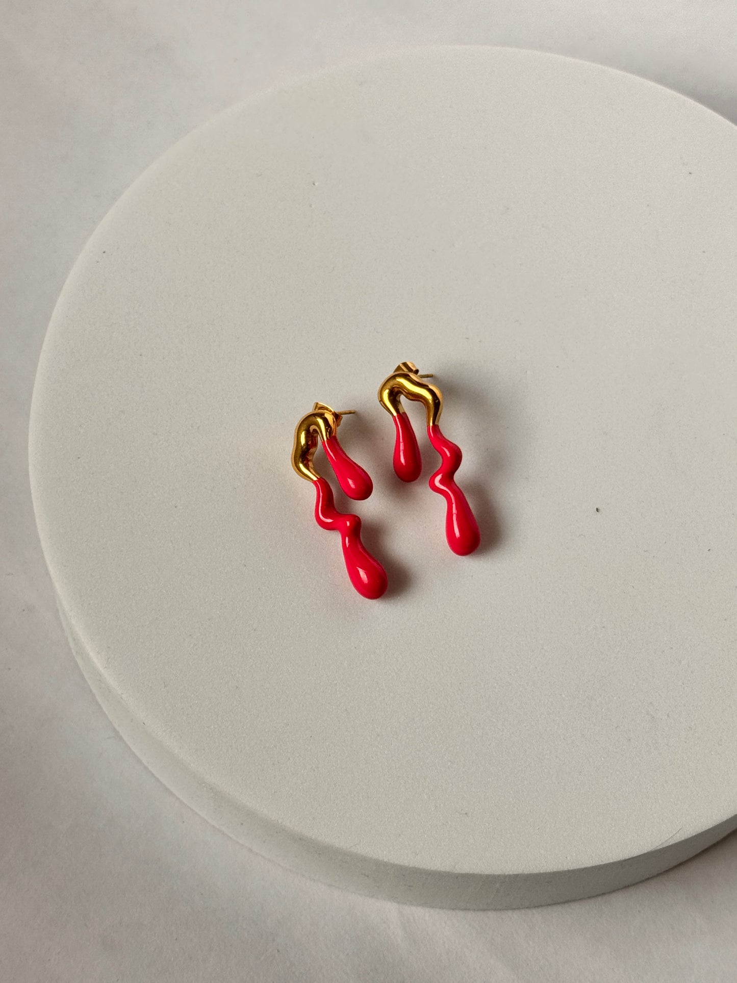 DripWave Enamel Drop Earrings – Anti-Tarnish, Nickel-Free, Under ₹999