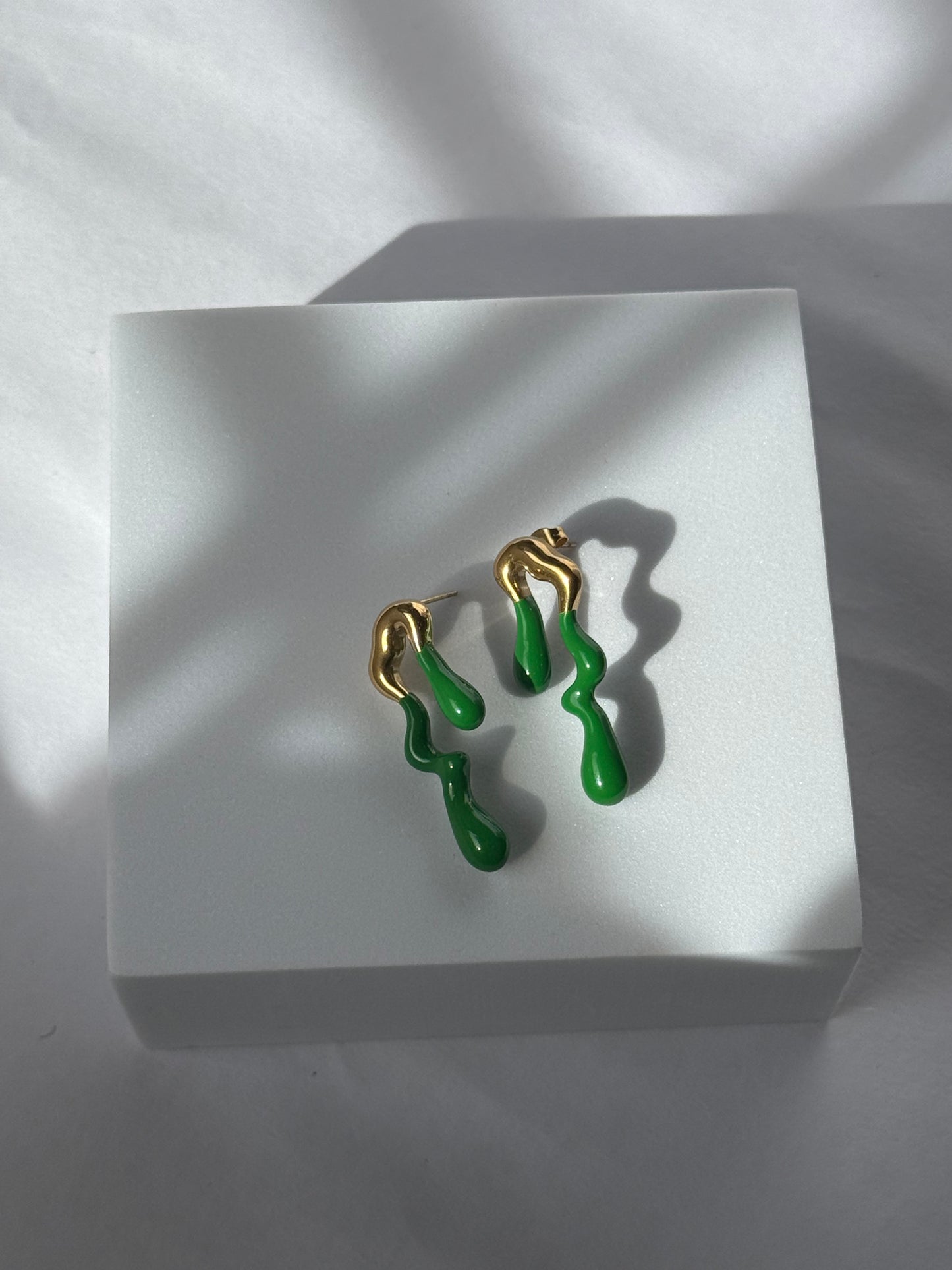 DripWave Enamel Drop Earrings – Anti-Tarnish, Nickel-Free, Under ₹999