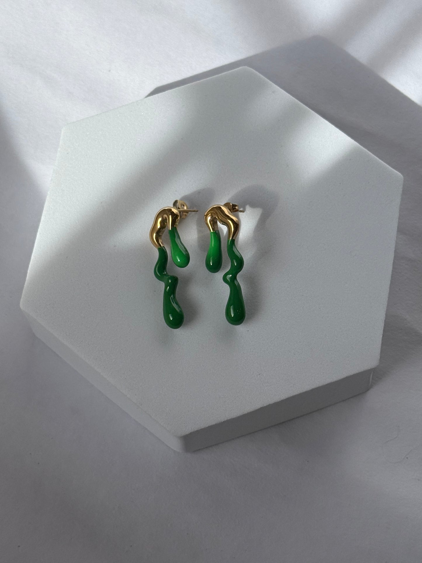 DripWave Enamel Drop Earrings – Anti-Tarnish, Nickel-Free, Under ₹999