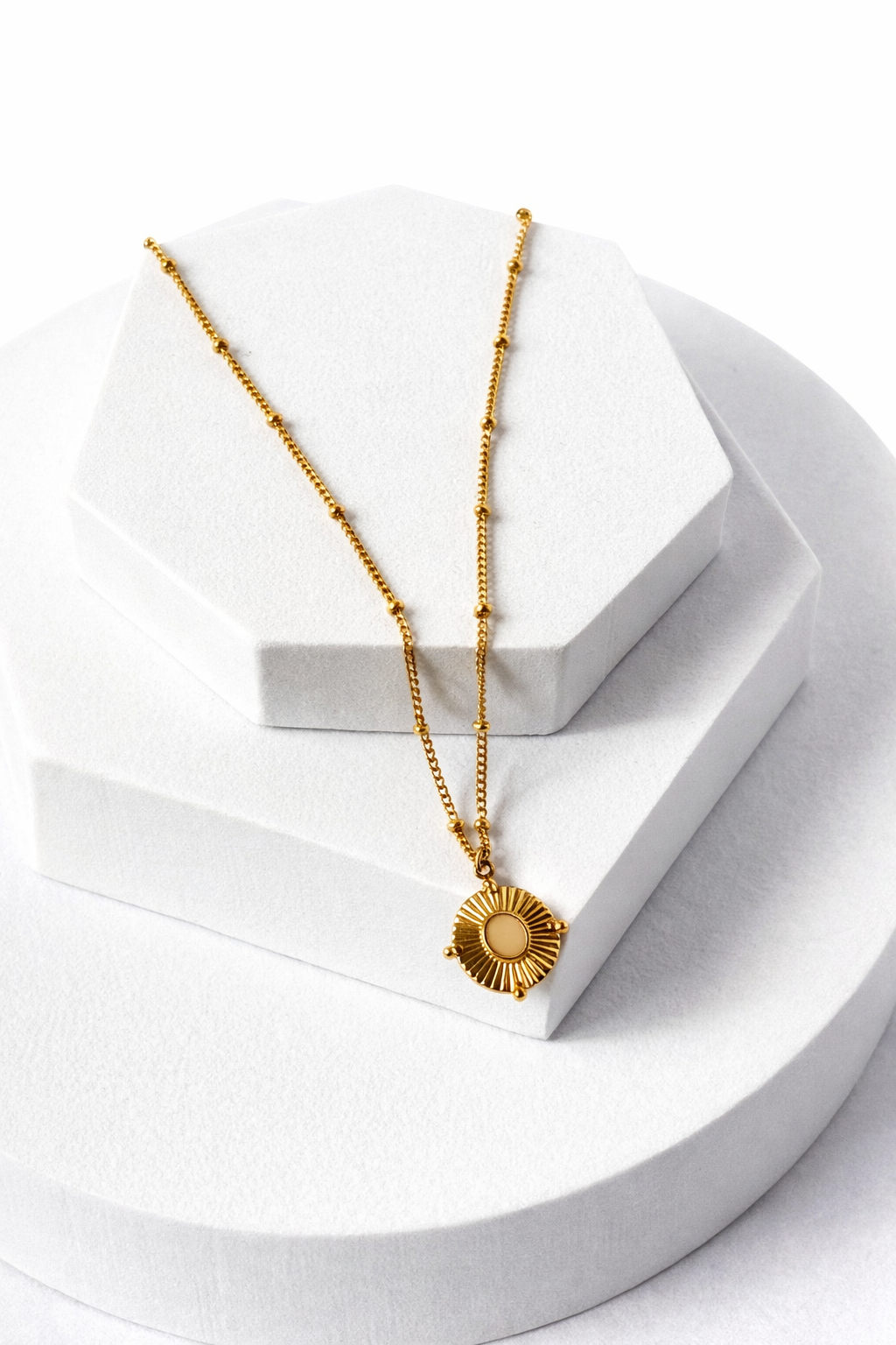 Sunburst Gold Pendant Necklace | Anti-Tarnish Everyday Wear