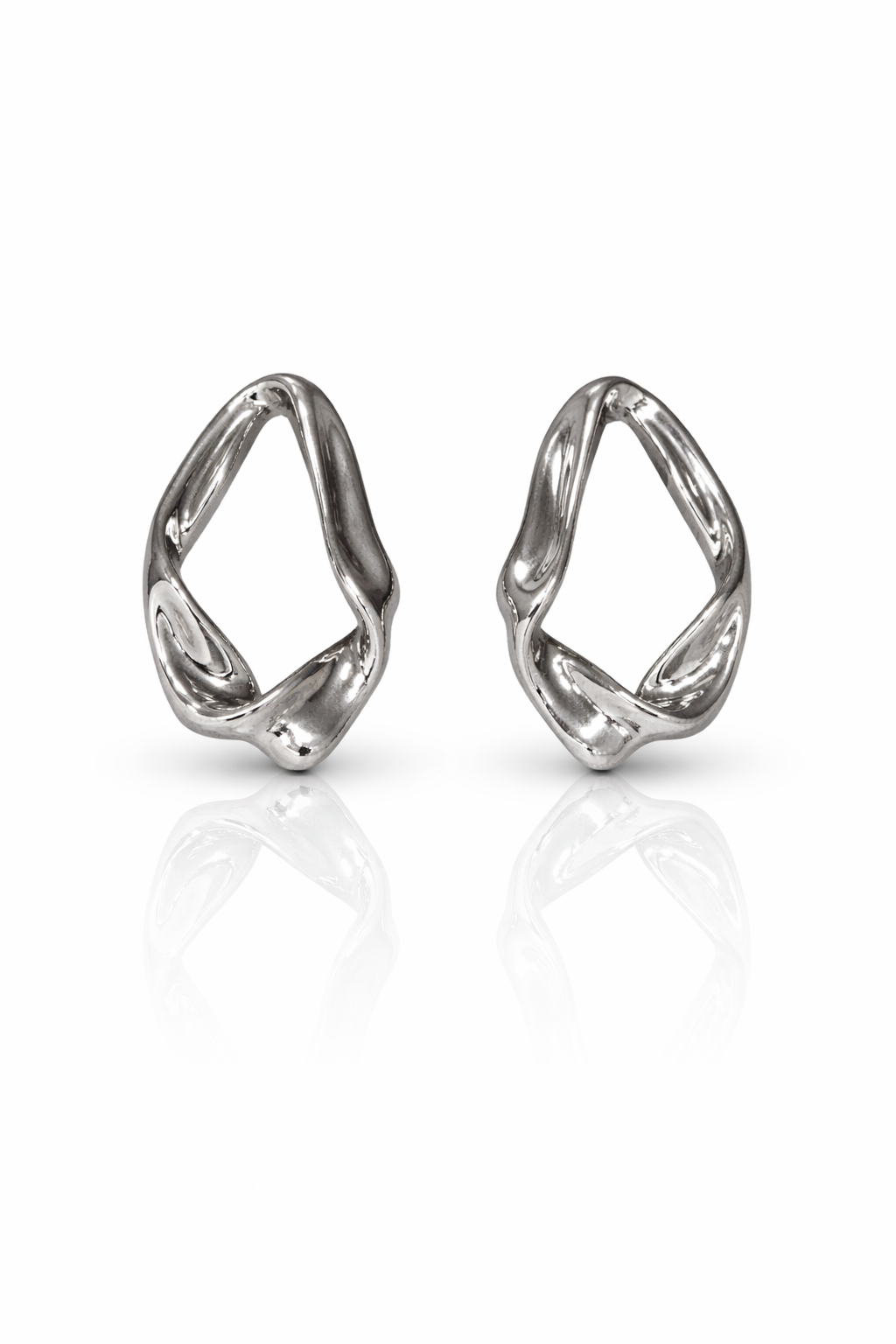 EVA Aura Twist Hoops – Lightweight Anti-Tarnish Earrings (Gold & Silver)