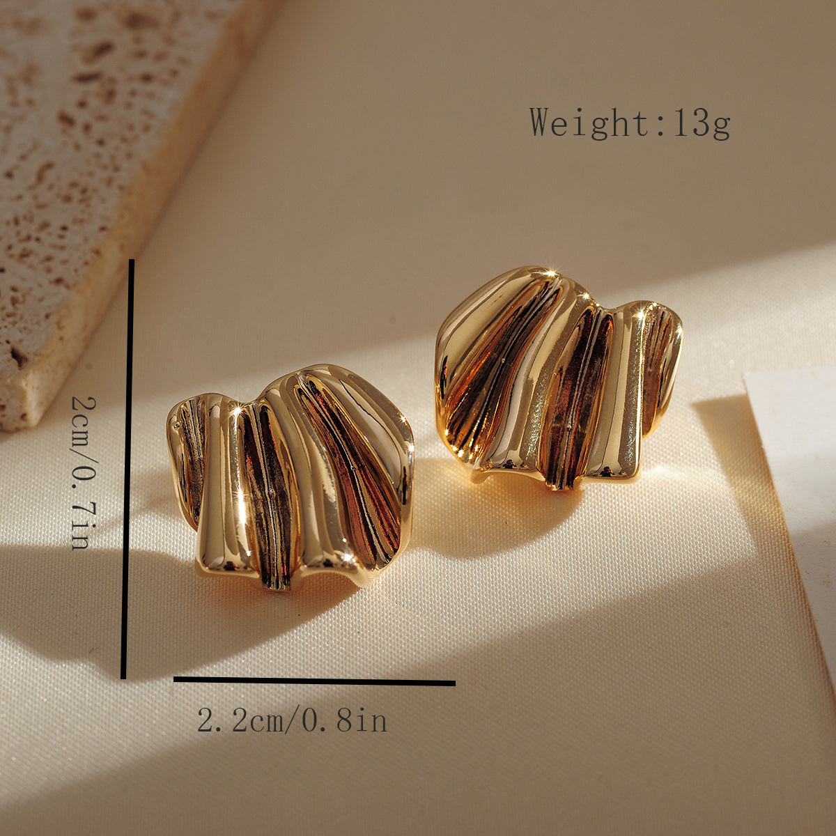 Gilded Flow Studs