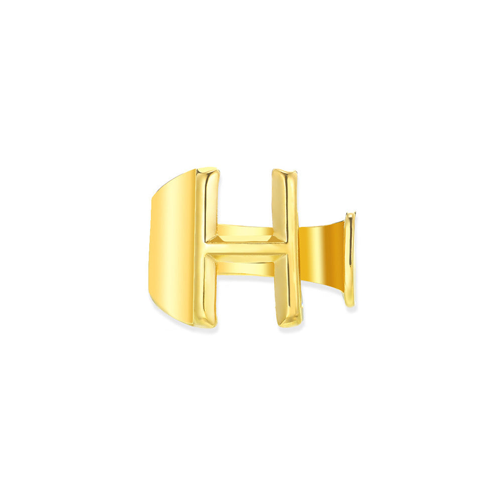 Gold Alphabet Rings Set β Anti-Tarnish Adjustable Initial Rings Under βΉ999