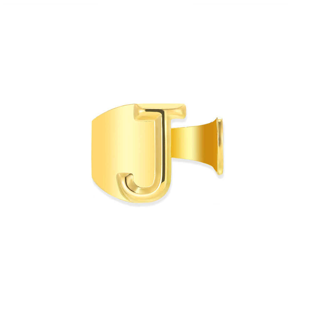 Gold Alphabet Rings Set β Anti-Tarnish Adjustable Initial Rings Under βΉ999