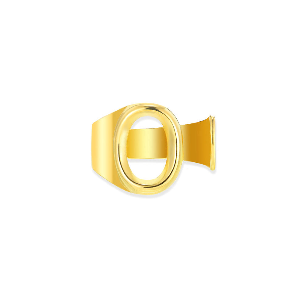 Gold Alphabet Rings Set β Anti-Tarnish Adjustable Initial Rings Under βΉ999