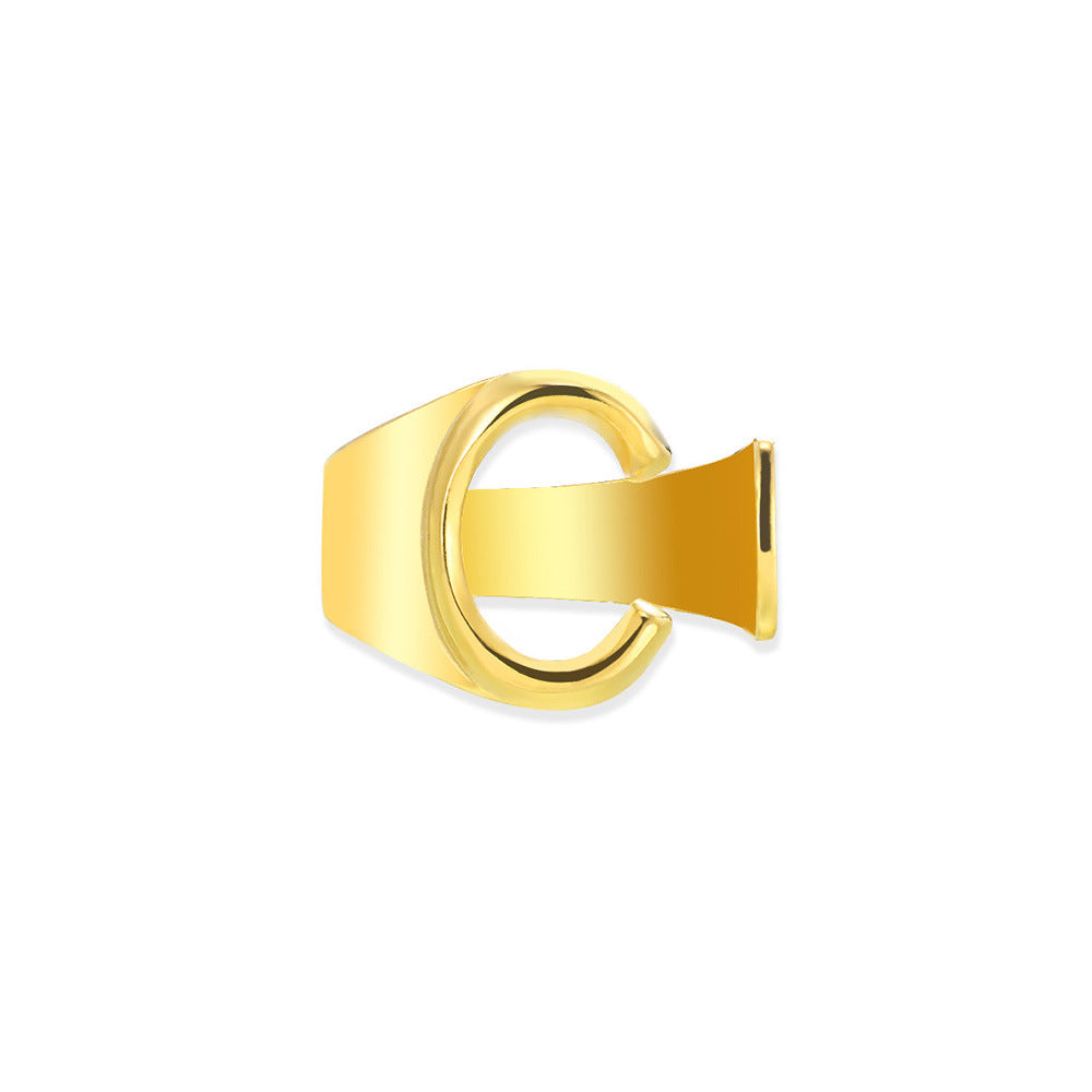 Gold Alphabet Rings Set β Anti-Tarnish Adjustable Initial Rings Under βΉ999
