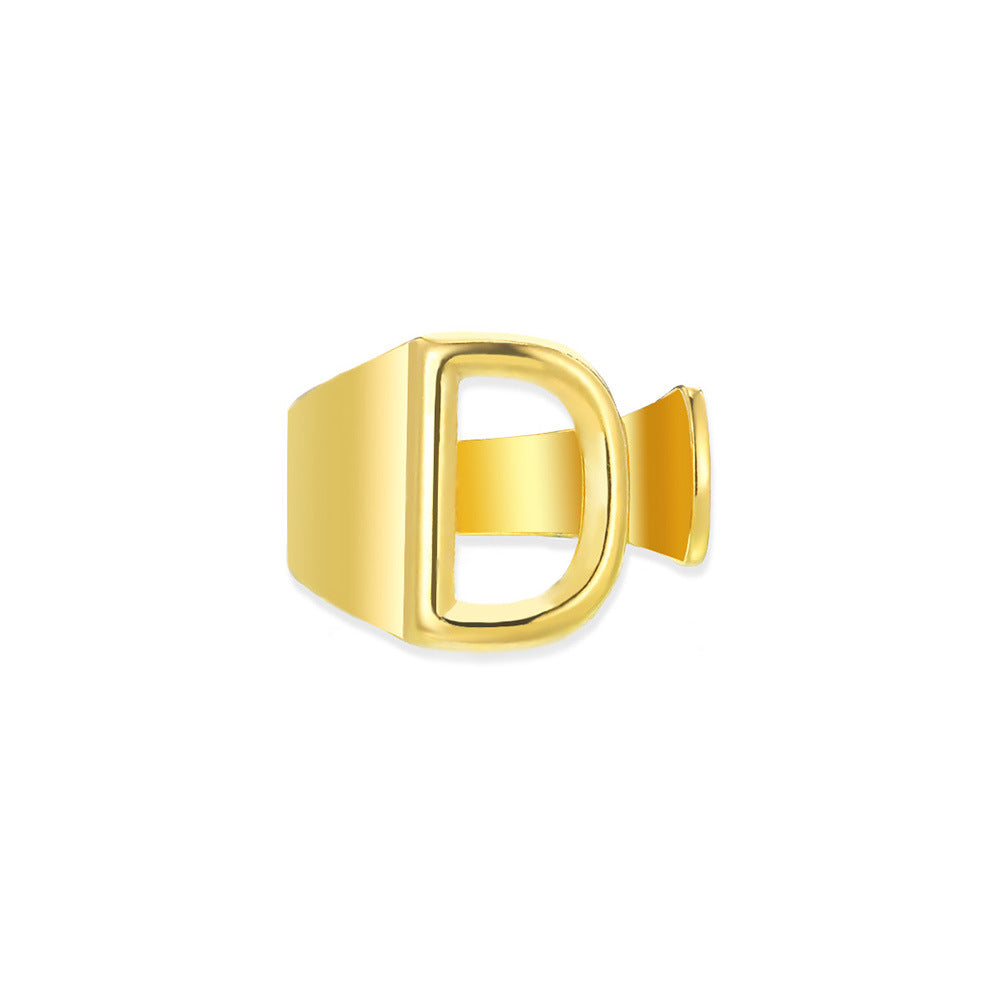 Gold Alphabet Rings Set β Anti-Tarnish Adjustable Initial Rings Under βΉ999
