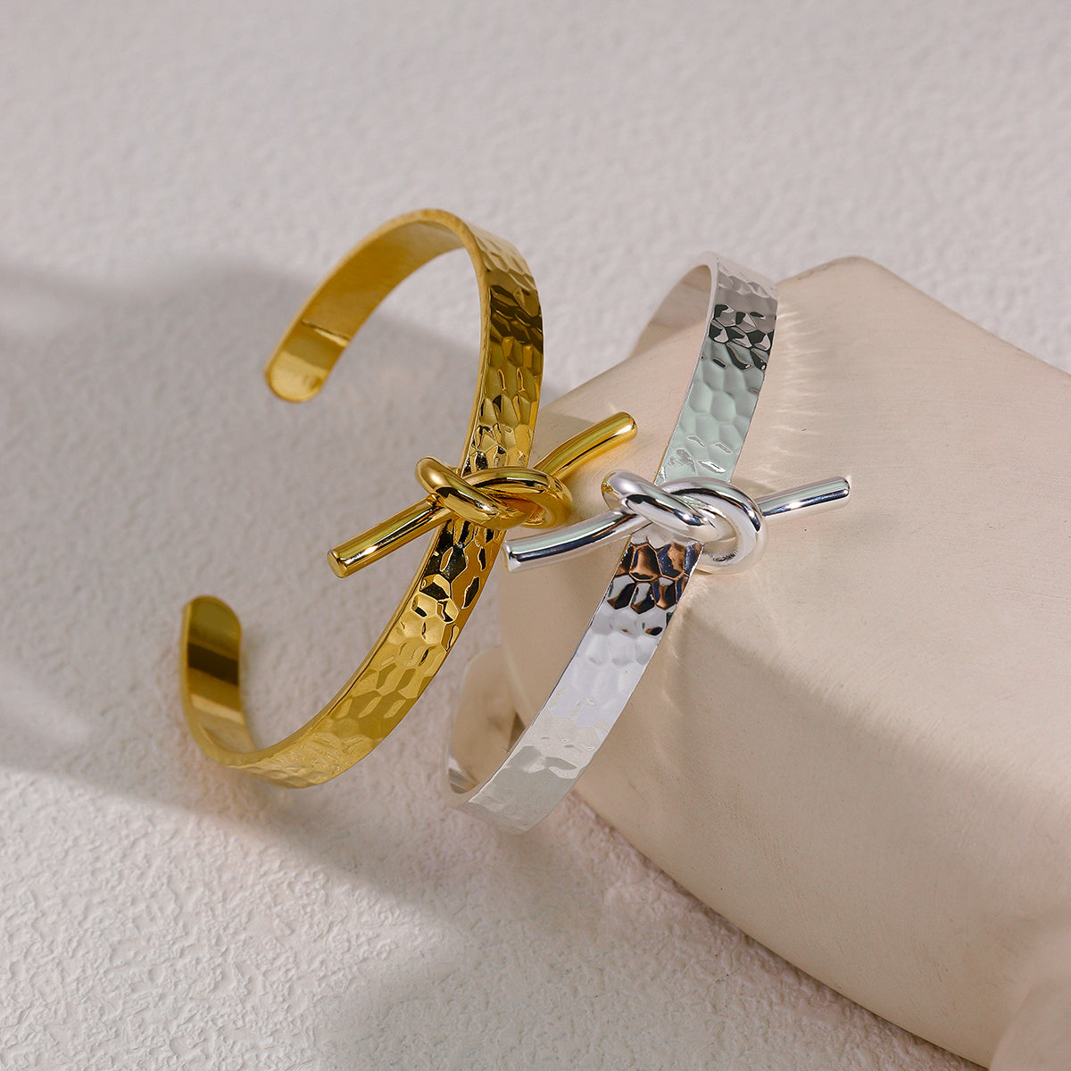 Tide Knot Cuff Bracelet – Anti-Tarnish Gold & Silver Plated Bangles