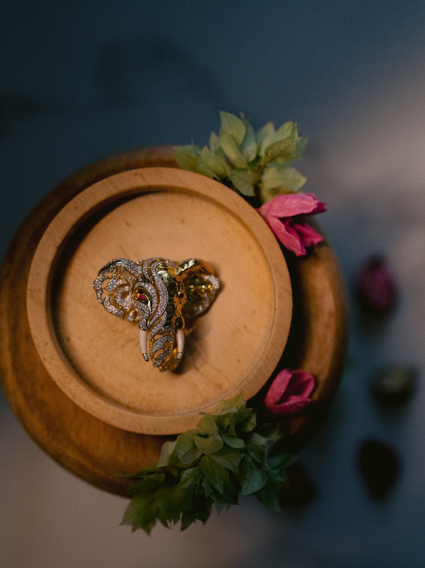 Majestic Tusker Brooch – Statement Elephant Pin for Jackets, Sarees & Blazers