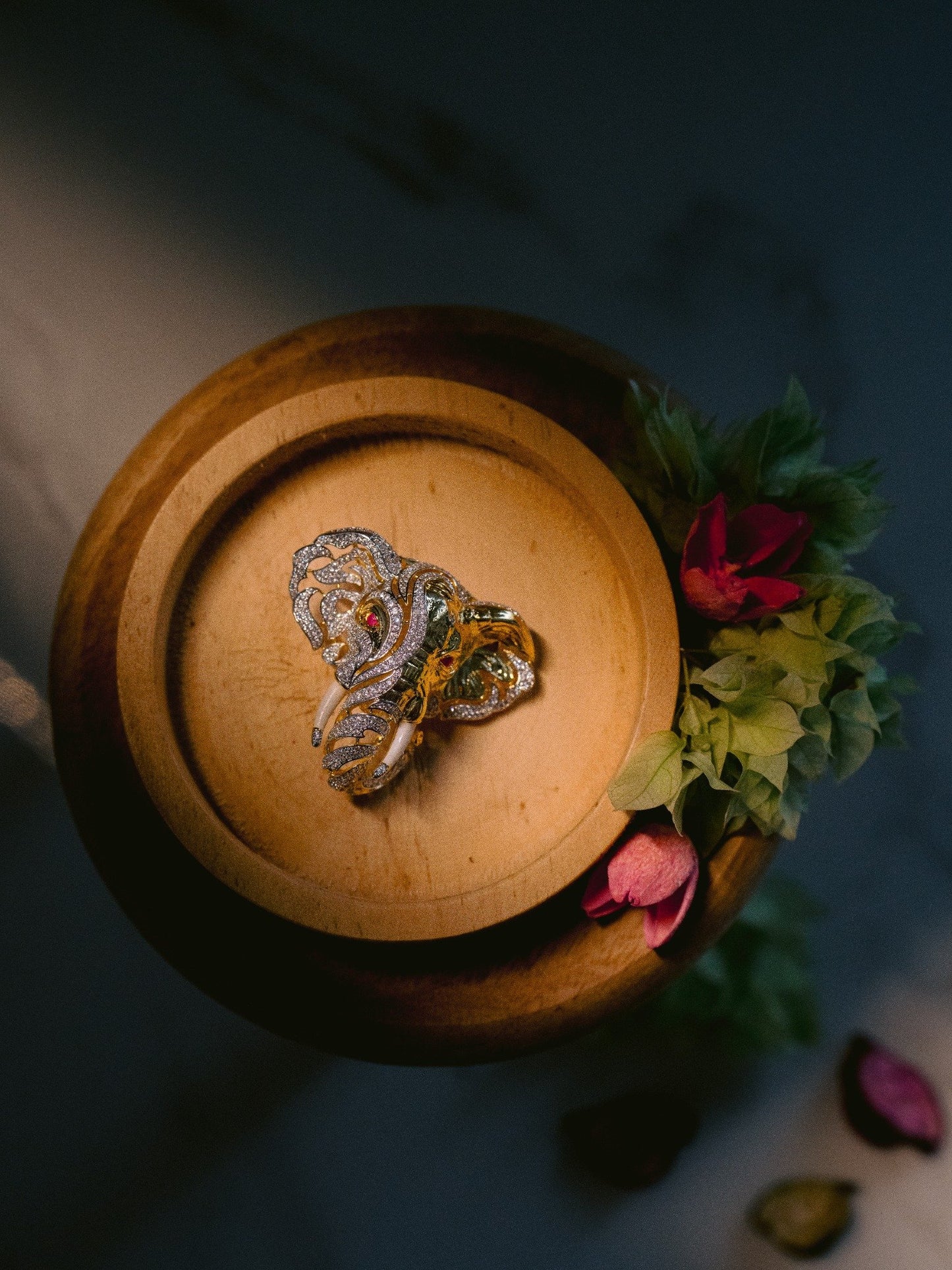 Majestic Tusker Brooch – Statement Elephant Pin for Jackets, Sarees & Blazers