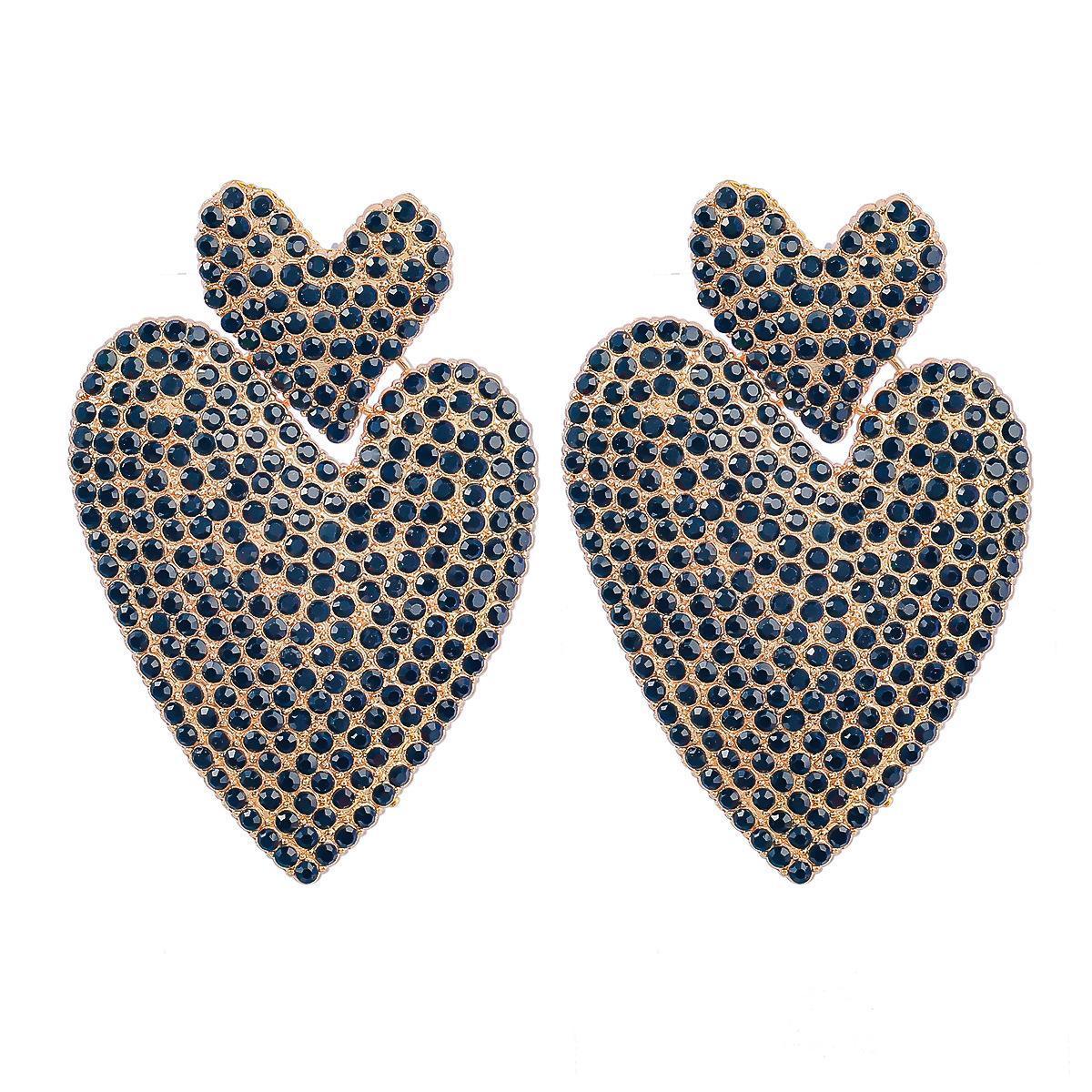 Glam Heart Crystal Earrings