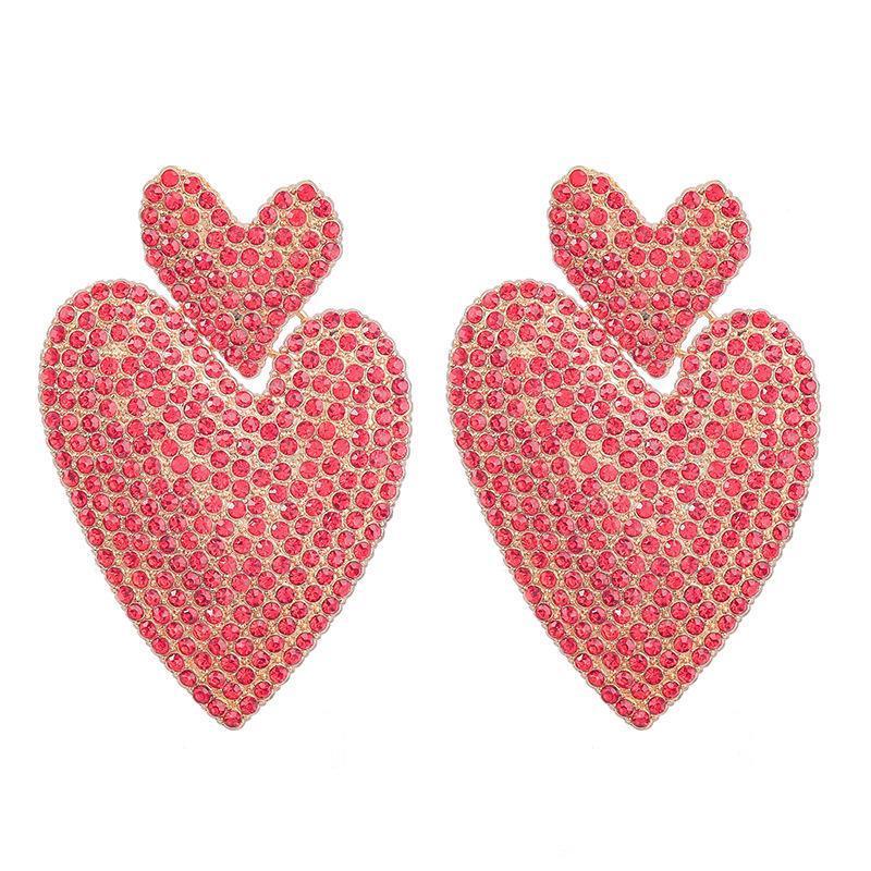 Glam Heart Crystal Earrings