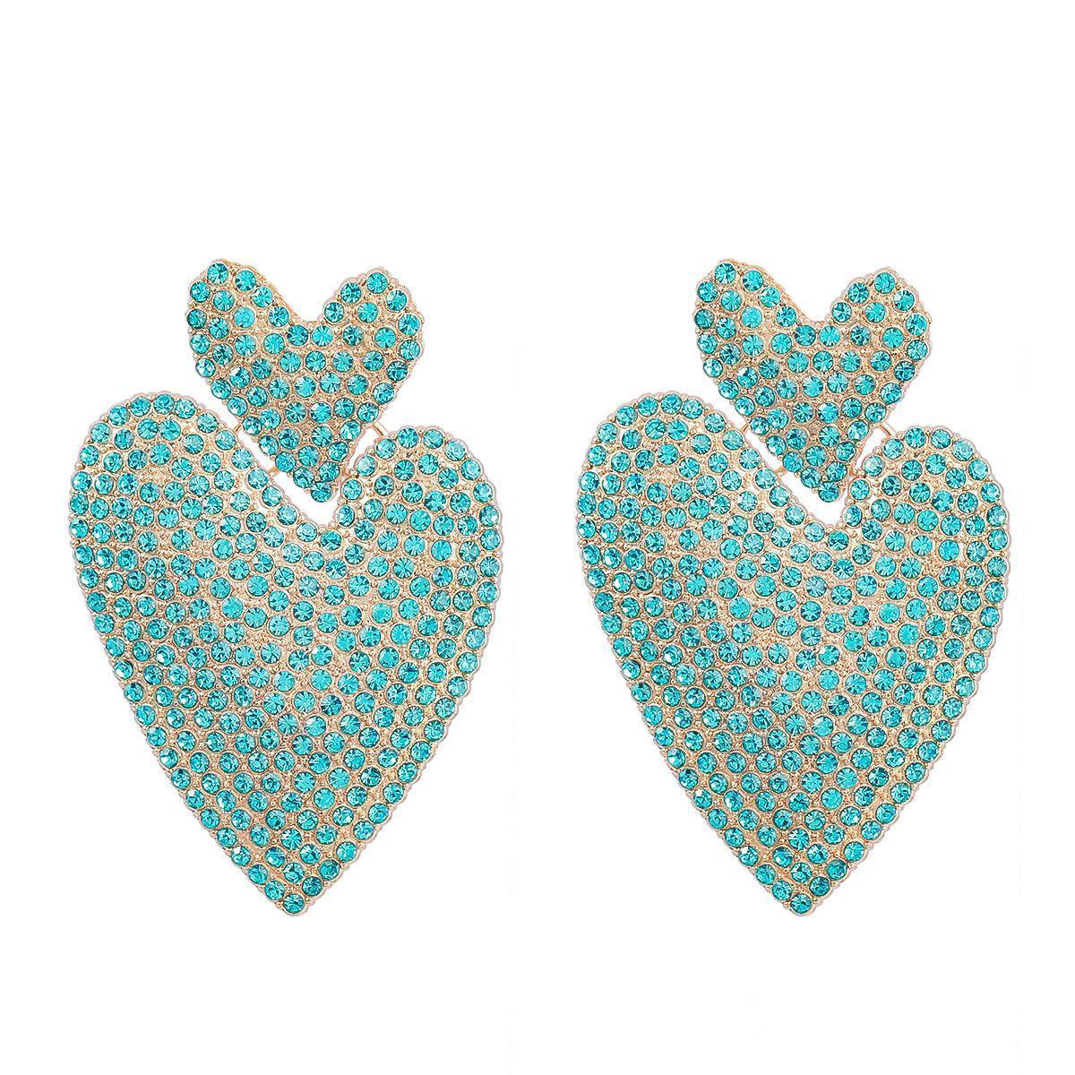 Glam Heart Crystal Earrings