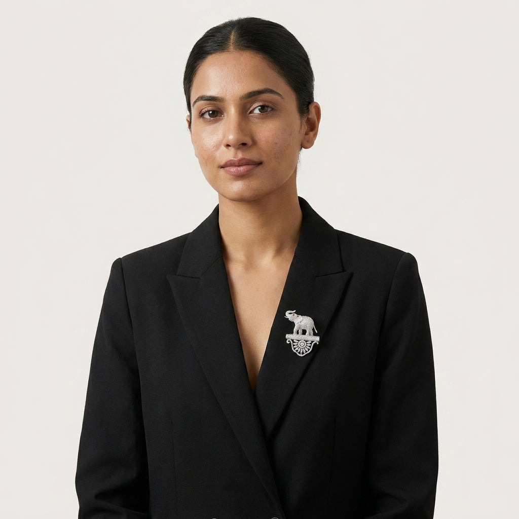 The Silver Gaja Brooch · Statement Pin