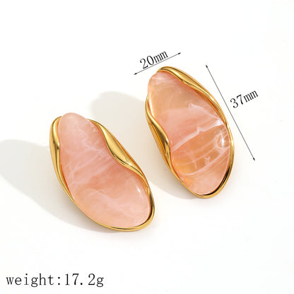 Molten Gemstone Studs