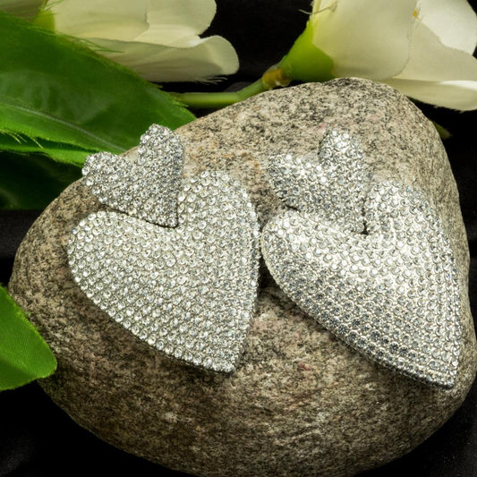 Glam Heart Crystal Earrings
