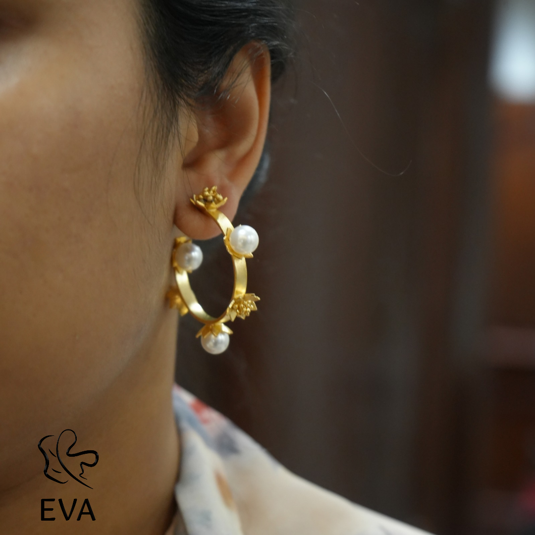 Meher Pearl Hoops