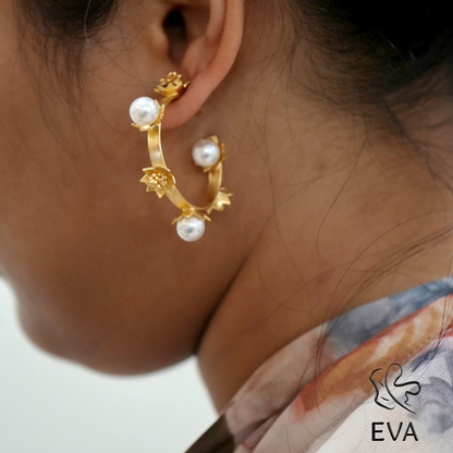 Meher Pearl Hoops