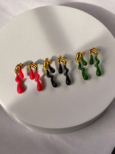 DripWave Enamel Drop Earrings – Anti-Tarnish, Nickel-Free, Under ₹999