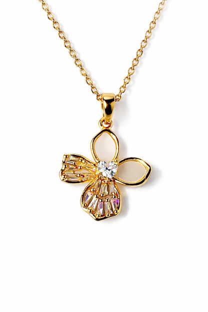 Bloom Gold Flower Necklace – Anti-Tarnish Thin Chain Pendant