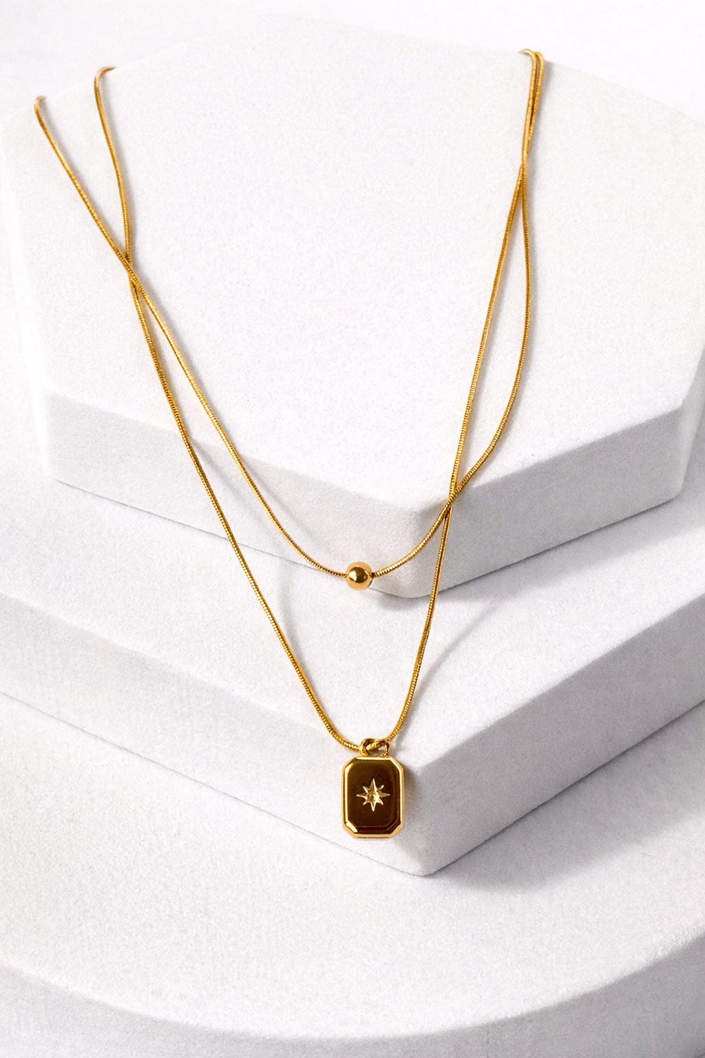 Layered Gold Pendant Necklace | Anti-Tarnish Everyday Wear Jewellery (Under ₹999)