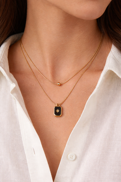 Layered Gold Pendant Necklace | Anti-Tarnish Everyday Wear Jewellery (Under ₹999)