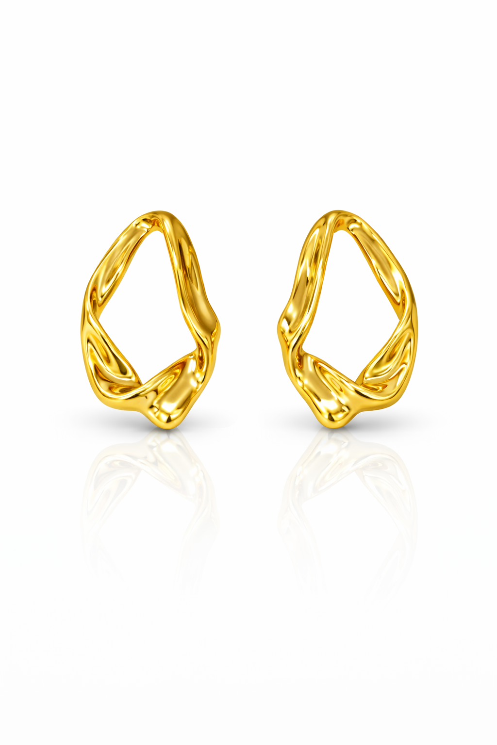 EVA Aura Twist Hoops – Lightweight Anti-Tarnish Earrings (Gold & Silver)