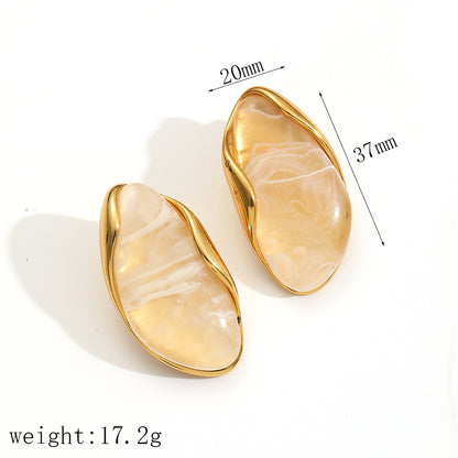 Molten Gemstone Studs