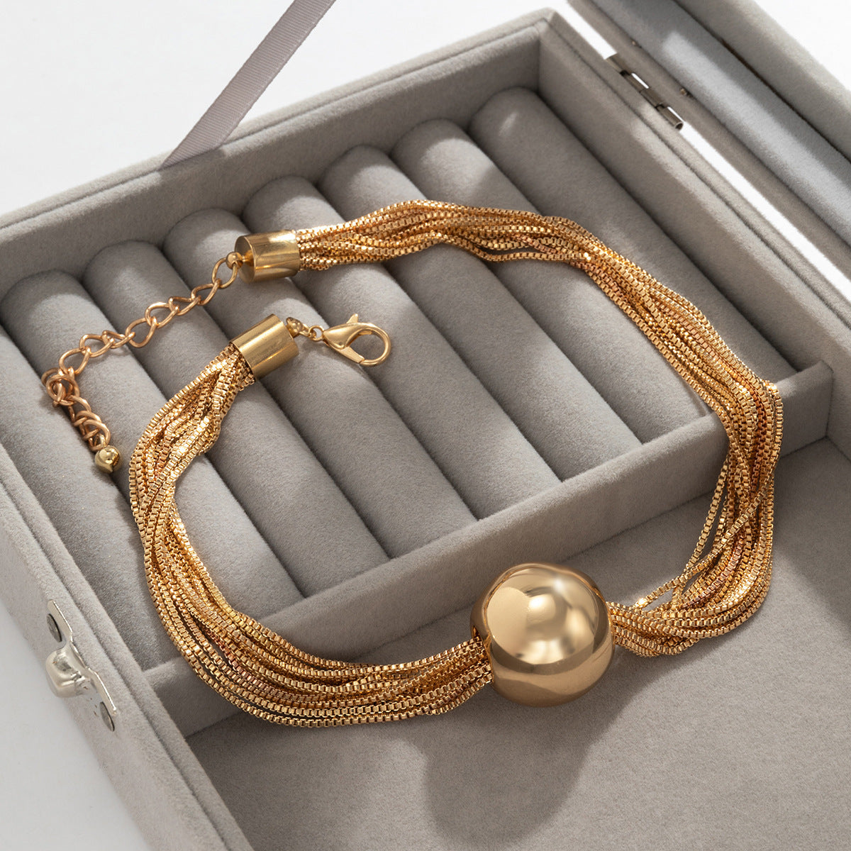 Golden Globe Statement Choker – Anti-Tarnish Bold Necklace for Women