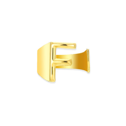 Gold Alphabet Rings Set – Anti-Tarnish Adjustable Initial Rings Under ₹999