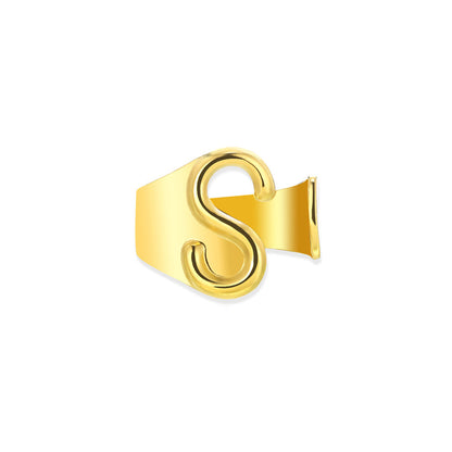 Gold Alphabet Rings Set – Anti-Tarnish Adjustable Initial Rings Under ₹999