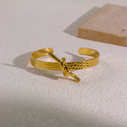 Tide Knot Cuff Bracelet – Anti-Tarnish Gold & Silver Plated Bangles