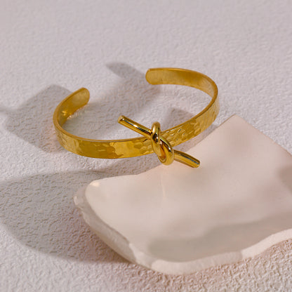 Tide Knot Cuff Bracelet – Anti-Tarnish Gold & Silver Plated Bangles