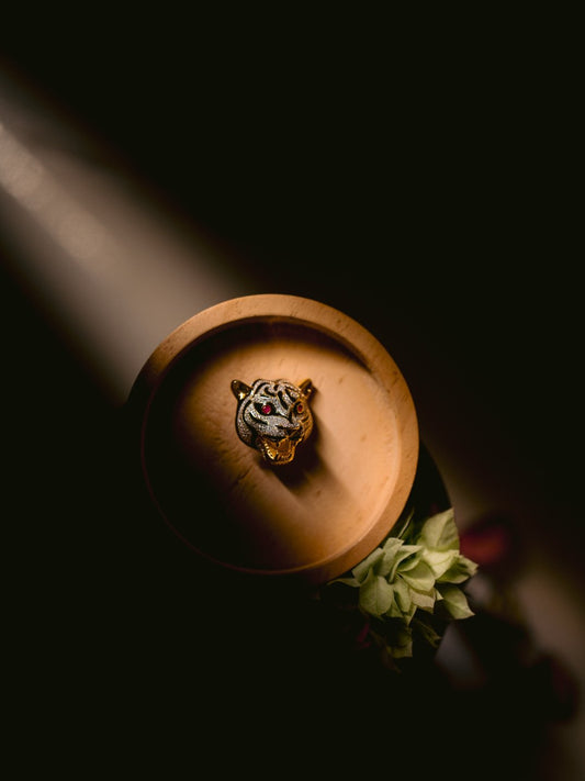 Fierce Grace Tiger Brooch – Statement Animal Pin