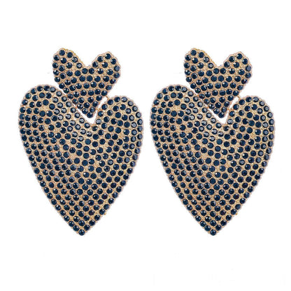 Glam Heart Crystal Earrings