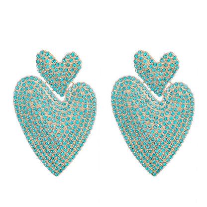 Glam Heart Crystal Earrings