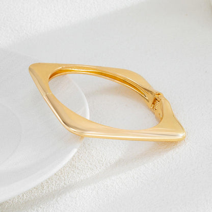 Modern Geometric Gold Bracelet for Women - Bold Statement Bangle