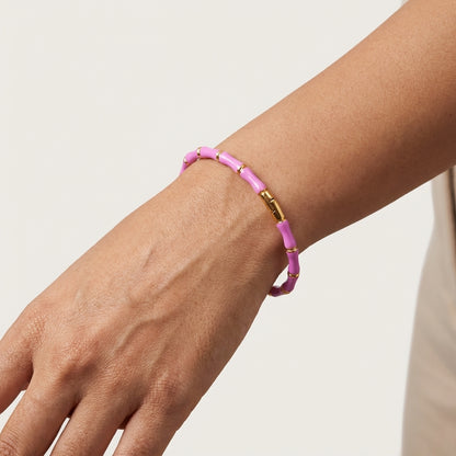 Luxury Bamboo Enamel Bracelet – Stackable Colorful Women’s Bangle