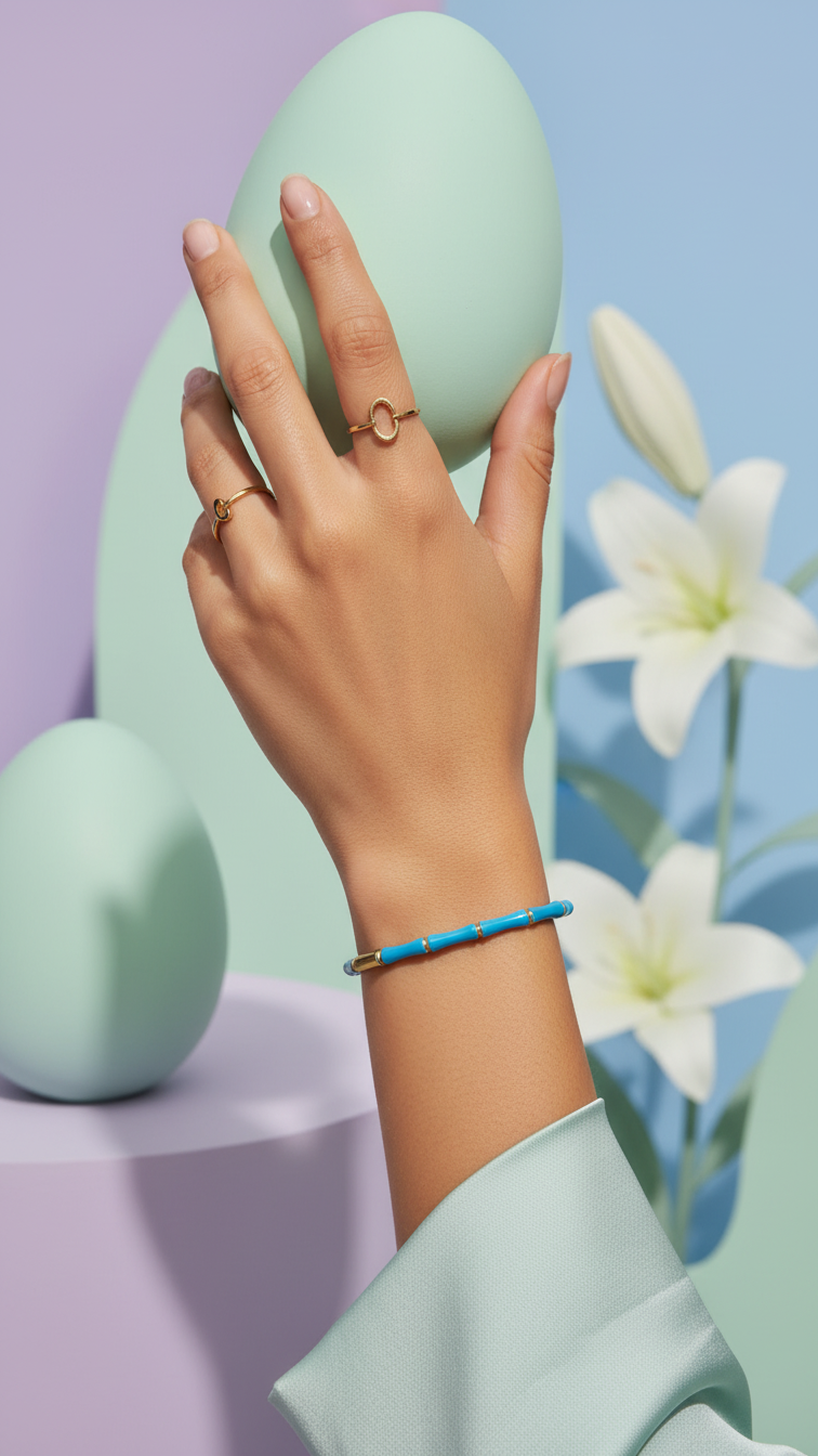 Luxury Bamboo Enamel Bracelet – Stackable Colorful Women’s Bangle
