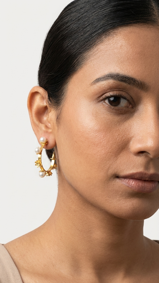 Meher Pearl Hoops