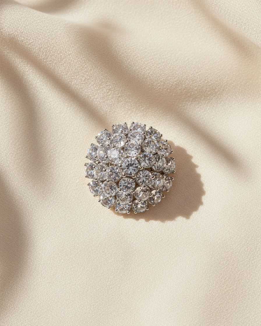 Noor Crystal Magnetic Brooch