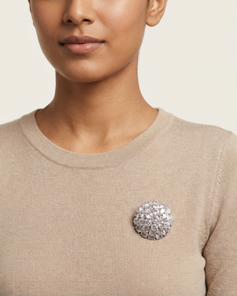 Noor Crystal Magnetic Brooch