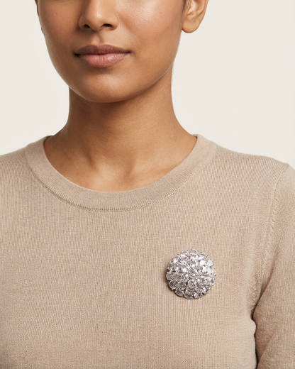 Noor Crystal Magnetic Brooch