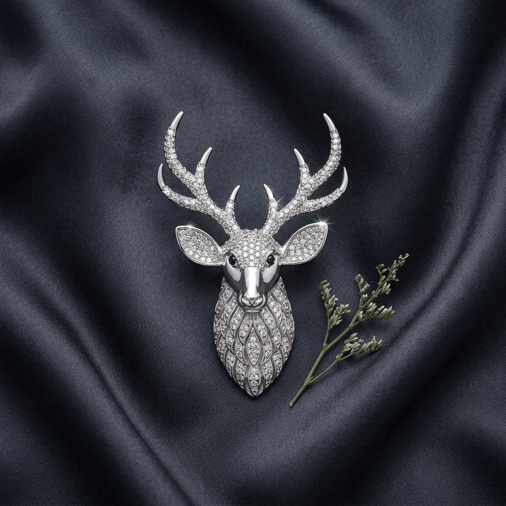 The Monarch Stag Brooch